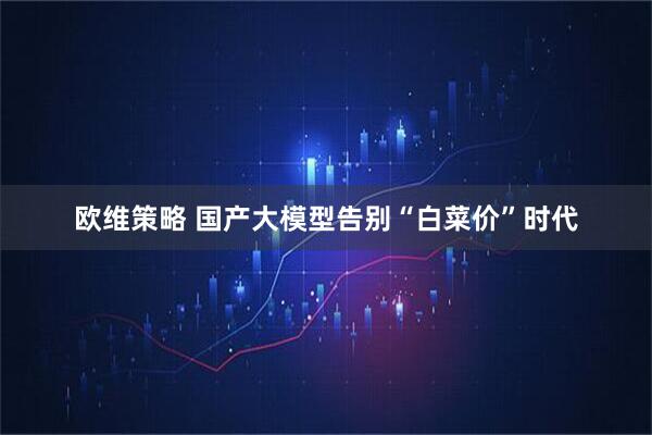 欧维策略 国产大模型告别“白菜价”时代